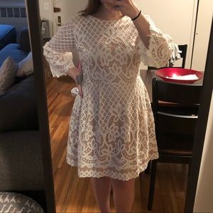 Eliza J Lace Bell Sleeve Dress